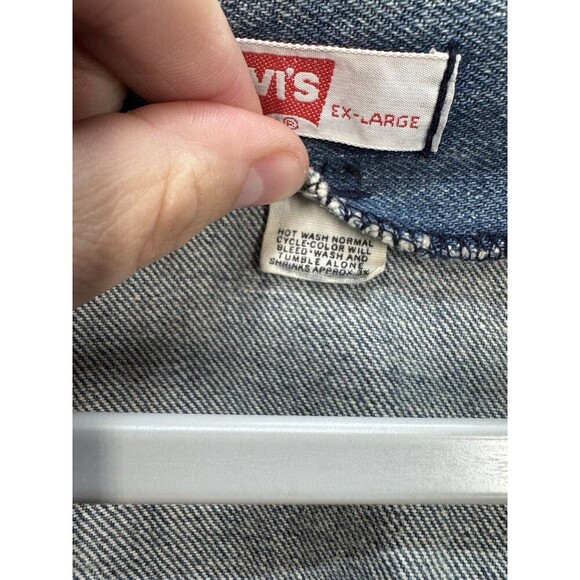 Vintage 70s Levis Orange Tab Denim Jacket Men’s XL Jean Chore Coat Split Tail - Picture 2 of 16